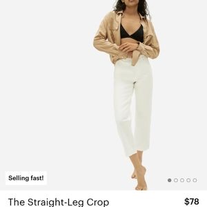 Everlane Straight Leg Crop, 00 short, Sandstone